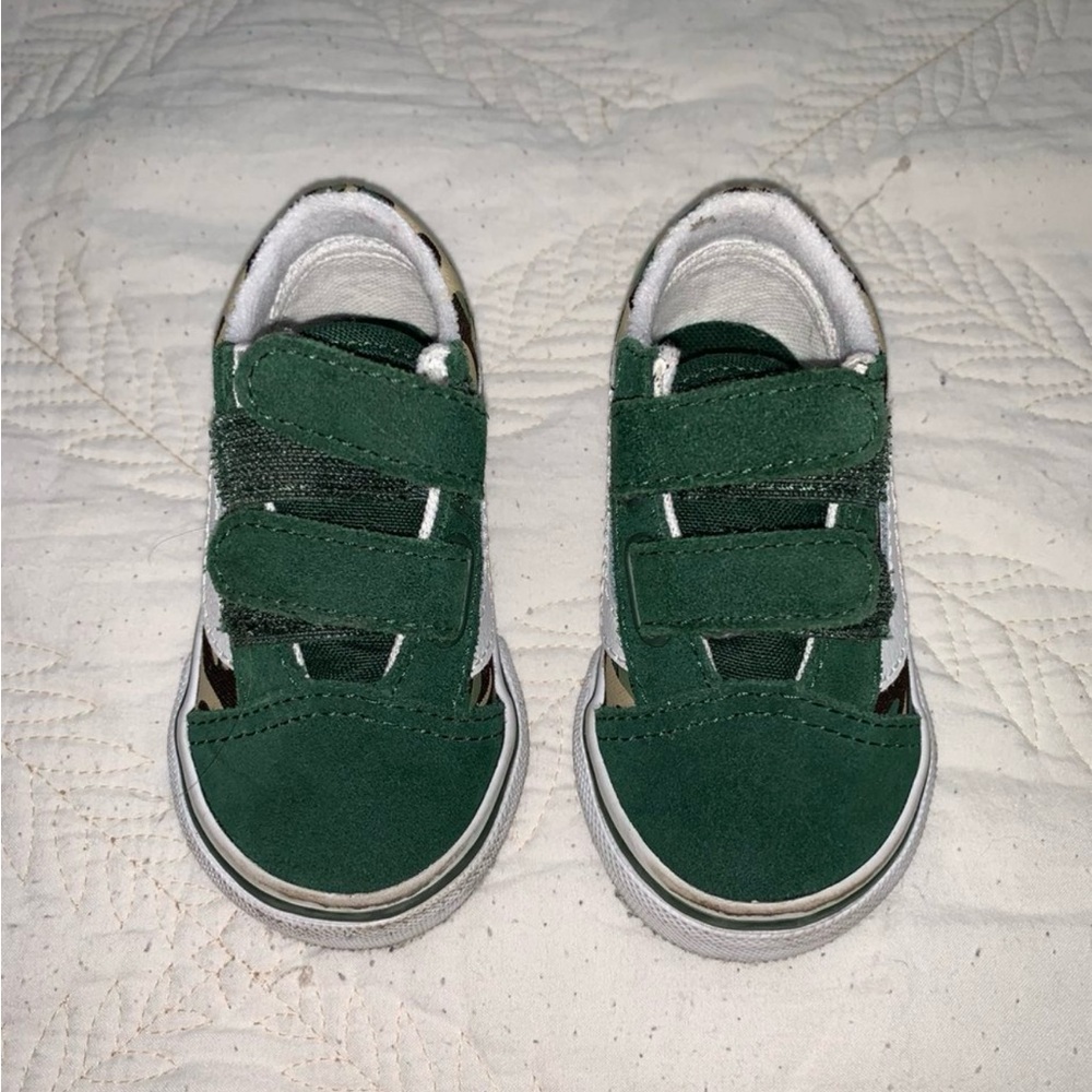 Vans Toddlers Green Kids Shoes - Size 3.5